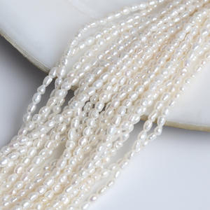 Vente en gros de perles d'eau douce naturelles de 18 cm2-2,5 mm, en forme de bande courte, semi-finies, pour bracelet, bijoux, perles en vrac - Product Image 5