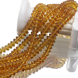 Perline d'<span class=keywords><strong>ambra</strong></span> a forma di abaco 5x8mm perle di cristallo forate perle trasparenti per la creazione di gioielli fai da te