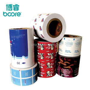 Papier couché de papier d'aluminium imprimé sur mesure <span class=keywords><strong>pour</strong></span> tampon d'alcool/lunettes/lentille/lingettes d'écran, film de papier d'aluminium laminé en rouleau - Product Image 2