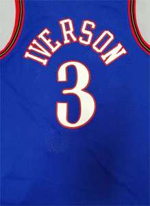 Geborduurde jeugd- en volwassenenbasketbalshirts op maat, 3 Allen Iverson basketbalshirts - Product Image 4