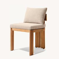 Table de chaise de salle à manger d'extérieur moderne Ensemble imperméable léger et durable en teck Construction Villa Jardin Restaurant Cour Hôtel
