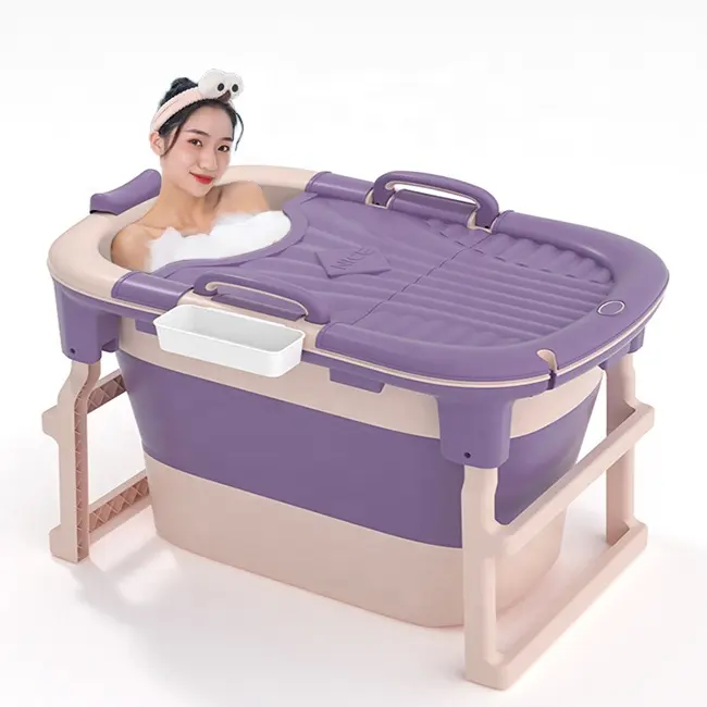 Hot Sales Luxury Indoor Small Baby Bathroom Bath Tub Foldable Portable Plastic Freestanding Foldable Bathtub For Adults Kids