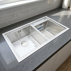Top Selling Stainless Steel Double Bowl <b>Kitchen</b> <b>Sink</b> Handmade Undermount Modern Nano Coated Commercial <b>Sink</b> for Home <b>Kitchen</b> - Product Image 1