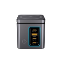 105W 6 en 1 Power Combo Tower Adaptateur de chargeur de bureau sans fil pour tous les téléphones portables 65W Type C PD Super Fast Watch Power Charger