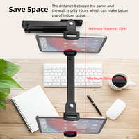 Support mural pour tablette en alliage d'aluminium OEM avec bras flexible, rotation à 360 degrés, support mural pliable pour tablette, pour téléphone