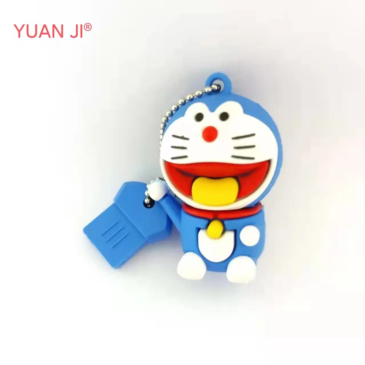 Toptan promosyon hediye düşük fiyat PVC Doraemon şekilli USB 2.0 Flash sürücü
