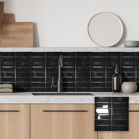 Étanche Peel Stick Métallique Carrelage Mural Moderne Géométrique En Aluminium Dosseret pour Cuisine Salle De Bains Maison Bar Intérieur Décor