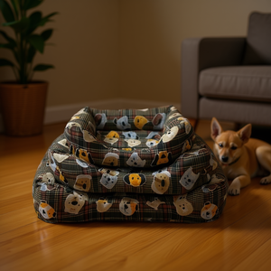 Cuccia per Cani Colorata con Fondo Antiscivolo, Set Tre Pezzi per Animali Domestici - Product Image 3