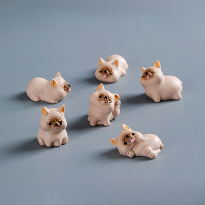 KI zhuojing Landscape Bouledogue français mignon et coquin, chiot, figurine de chien, accessoires décoratifs, petit ornement pour voiture et bureau - Product Image 1