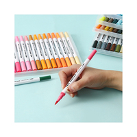 0.4mm pointe fineliner & pointe de brosse double pointe brosse Art marqueur stylo aquarelle pinceau stylos