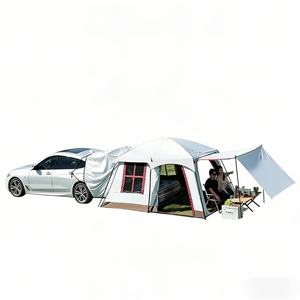 Tente tunnel de voiture tout-terrain pour 3-4 personnes, <span class=keywords><strong>camping</strong></span> extérieur quatre saisons, double couche Oxford, imperméable, deux chambres et un salon - Product Image 1