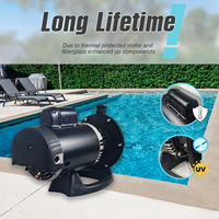 Pompe à air Jade J120017 0.75HP 1.7THP double tension 115/230V 60Hz homologuée ETL ultra silencieuse IP54 1,25 pouce pour piscine creusée et spa