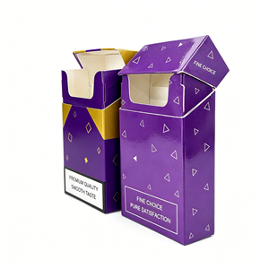 Custom Empty Paper Cigarette <b>Box</b> Cigar Cartridge Packaging Tobacco Case Luxury Gift Packaging Boxes for <b>Smoking</b> Accessories UV - Product Image 6
