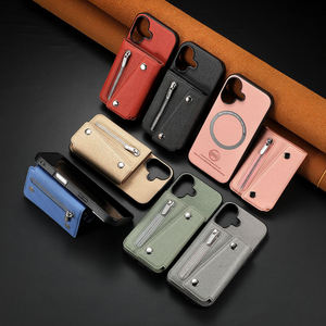 Funda de Piel Sintética Antigolpes con Clip, Tarjetero, Soporte Plegable y Almacenamiento Desmontable para iPhone 17, con Logotipo Personalizado - Product Image 2