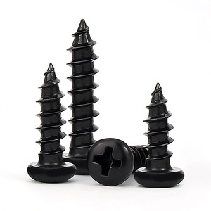 PA Hardened Iron Black Zinc Cross Pan Head Self Tapping <b>Screw</b> M1 M2 <b>M3</b> M4 M5mm Electronic Round Head - Product Image 5
