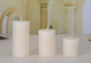 Hot Sale Unscented Customized Ivory <strong>White</strong> Pillar <strong>Candles</strong> for Weddings Home <strong>Decoration</strong> Paraffin <strong>Candles</strong> - Product Image 6