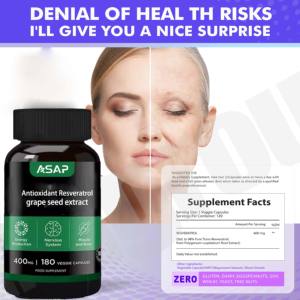 Extracto de semilla de uva OEM Suplemento natural Cuidado DE LA PIEL Antioxidante Resveratrol Cápsulas de extracto de semilla de uva - Product Image 2