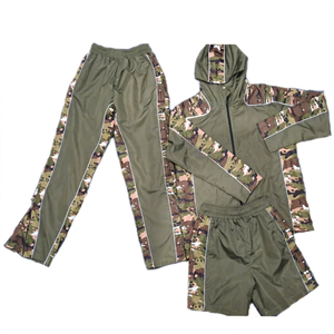 Nouvel ensemble court 3 pièces coupe-vent unisexe OEM personnalisé 2026, avec capuche, en polyester 240g, style streetwear, éco-responsable - Product Image 1