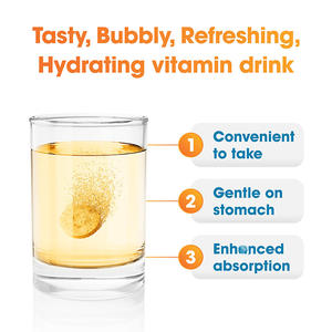 Tablet <span class=keywords><strong>Vitamin</strong></span> C Rasa Jeruk Laris Manis 1000mg Dengan Lebih Dari 20 <span class=keywords><strong>Vitamin</strong></span>, Herbal, & <span class=keywords><strong>Mineral</strong></span>, Pendukung Kekebalan Tubuh, Tablet <span class=keywords><strong>Vitamin</strong></span> C Effervescent - Product Image 3