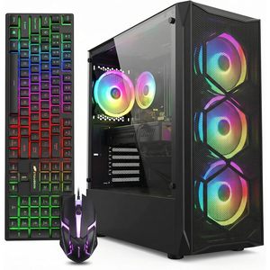 Stgaubron Gaming Pc Desktop Computer Intel Core I7 Radeon <b>Rx</b> 580 8G 16G Ram 512G Ssd Wifi 6 Bt 5.0 Rgb Fan - Product Image 1