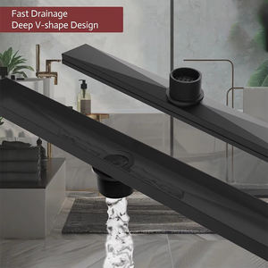 Desagüe de Ducha de 12 Pulgadas 2 en 1 con Inserto para Azulejos, Negro Mate, Acero Inoxidable 304 - Product Image 4