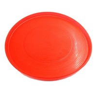 Berys Grand Plateau Rond pour Poussins, Nouveau Matériau PP, Outil d'Alimentation pour Poulets avec Points Antidérapants Rouge/Blanc, Facile à Utiliser