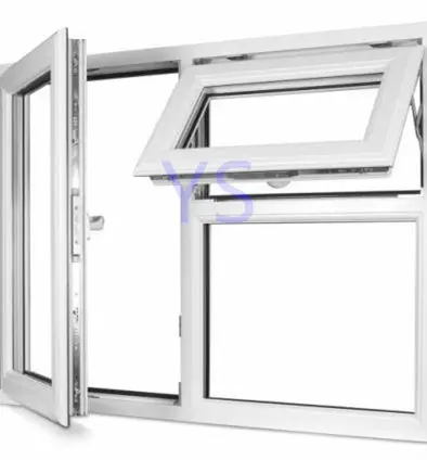 Yarshon Sound Insulation pvc material hanging windows PVC profile Single Hung Window UPVC Frame Single Hung Window