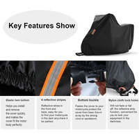Housse de moto durable et imperméable 420D robuste avec protection UV Housse de scooter d'extérieur de grande taille