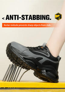 Erkek kadın rahat çelik ayak iş güvenliği ayakkabıları Slip-On ayakkabı güvenlik ayak parmakları hafif Sneakers fabrika kullanımı için Min. 1 - Product Image 5