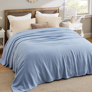 100% Cotton Korean Style Knitted Eco-Friendly <b>Throw</b> Blanket Soft Cozy Textured <b>for</b> Four Seasons Use Home Travel - Product Image 4