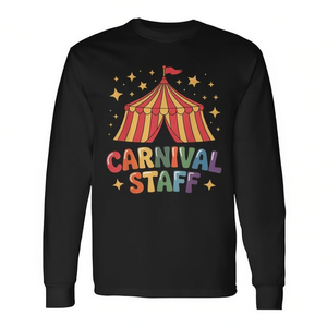 Camiseta de Manga Larga para Personal de Carnaval, Diseño de Carpa de Circo, Ropa para Eventos y Fiestas - Product Image 2