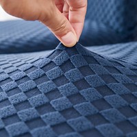 Housses de chaise épaisses pour chaise de salle à manger à dossier droit, élastiques, tout-en-un, jacquard, anti-poussière, pour salle à manger