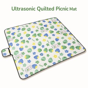 Tapis de pique-nique matelassé à ultrasons, imperméable, pliable, en tissu Oxford, motif lapin mignon, personnalisé, pour camping et plage, fabricant - Product Image 1