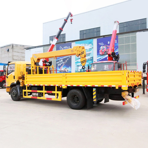 Camión Grúa con Plataforma de Carga, Pluma Telescópica 4x2, Camión Guindaste con Laterales Abatibles para Materiales de Construcción - Product Image 4