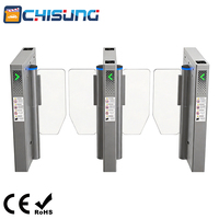 Portillon tournant CSTD501 en verre, étanche, intérieur/extérieur, en acier inoxydable SUS304, avec ailes en acrylique, compatible lecteur de carte QR