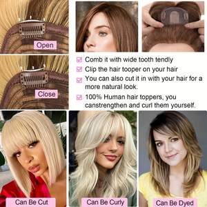 Topper capillaire pour femme 12x13cm, vente chaude, <span class=keywords><strong>cheveux</strong></span> simulés injectés, pour un volume accru et une couverture des <span class=keywords><strong>cheveux</strong></span> <span class=keywords><strong>gris</strong></span> - Product Image 4