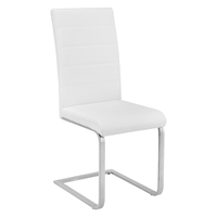 Chaise de salle à manger en cuir Effezeta vintage moderne, dossier haut, imitation luxe, noire, en forme de Z, vente en gros