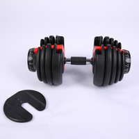 Vente en gros 40KG 50KG Gym Fitness Équipement de musculation Sécurité professionnelle Ensemble d'haltères et d'haltères réglables