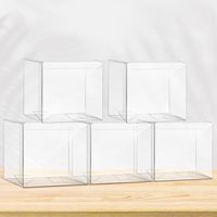 Boîte cadeau transparente en PET, emballage rectangulaire transparent, boîte cadeau pour emballages de cadeaux, utilisée pour les fêtes de Noël