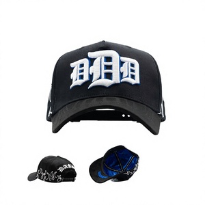 En gros 31 Casquettes de baseball X Sad Boys Gorras, style Street Hip Hop, 5 panneaux, avec broderie 3D en relief, motif en suède et coton, courantes - Product Image 4