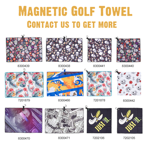 Biểu Tượng Tùy Chỉnh Golf Phụ Kiện Câu Lạc Bộ Golf Cleaner In Waffle Golf Khăn Kim Loại Nam Châm Từ Khăn Với Clip Hook - Product Image 5