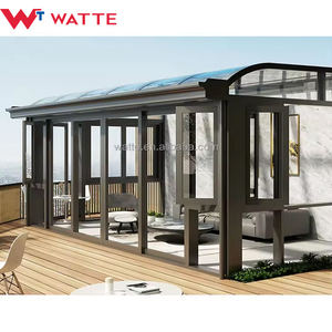 Bon marché Prix Aluminium Métal Cadre Serre Sun Room Kits Panneaux de verre Extension Maison <span class=keywords><strong>Abri</strong></span> Sunroom à vendre - Product Image 5
