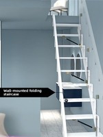 Échelle pliante en alliage d'aluminium épaissi, design antidérapant pour grenier/bâtiment duplex, utilisation intérieure/extérieure, escalier personnalisable