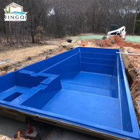 Piscine de nage à contre-courant professionnelle sur mesure pour hôtel, complexe hôtelier, jardin, grande piscine extérieure, grande taille, en fibre de verre, modulaire, enterrée
