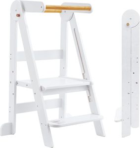 Katlanabilir yürümeye başlayan kule 3-ayarlanabilir yükseklik Montessori ayakta dışkı 1-6 yıl çocuklar mutfak yardımcısı - Product Image 5