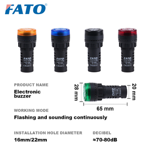 Fato AD22-22SM chỉ số đèn <span class=keywords><strong>LED</strong></span> <span class=keywords><strong>flash</strong></span> <span class=keywords><strong>buzzer</strong></span> Thiết bị báo động với màu đỏ màu xanh lá cây màu vàng cảnh báo đèn 12V 110V <span class=keywords><strong>220V</strong></span> 380V - Product Image 6