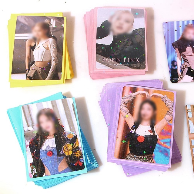 2024 Hot Sell Photo Card Sleeves Colored Holographic Customized Card Sleeves  Photo Card Sleeves