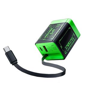 Chargeur GaN <span class=keywords><strong>67W</strong></span> pour téléphones mobiles Compatible avec pour <span class=keywords><strong>Apple</strong></span> et Huawei Tête A + C avec câble rétractable Chargeur GaN multi-ports - Product Image 6