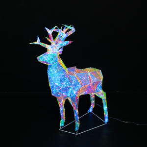Commercial Christmas Decorations Colorful <strong>Reindeer</strong> Display <strong>Light</strong> Frame Deer Family Motif <strong>Light</strong> Indoor Outdoor Decor <strong>Light</strong> - Product Image 1