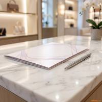 Carpeta de Papel Artesanal de Diseño A4, Personalizada con Marca, Creativa, para Presentaciones, Archivos, con 2 Bolsillos, Estilo Boutique